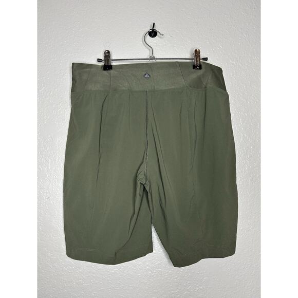 PrAna Koen Flat Front Short Womens US Size Large Green Pockets Stretch Waist - Picture 2 of 6